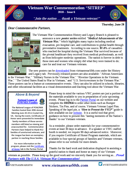 VWC SITREP 2018, Issue 6